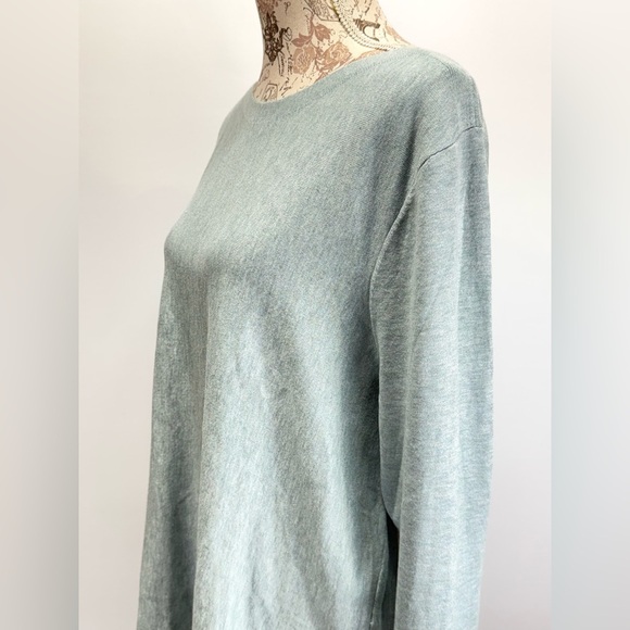 CHICOS Light Blue bateau neck long sleeve sweater size XL - Picture 6 of 14